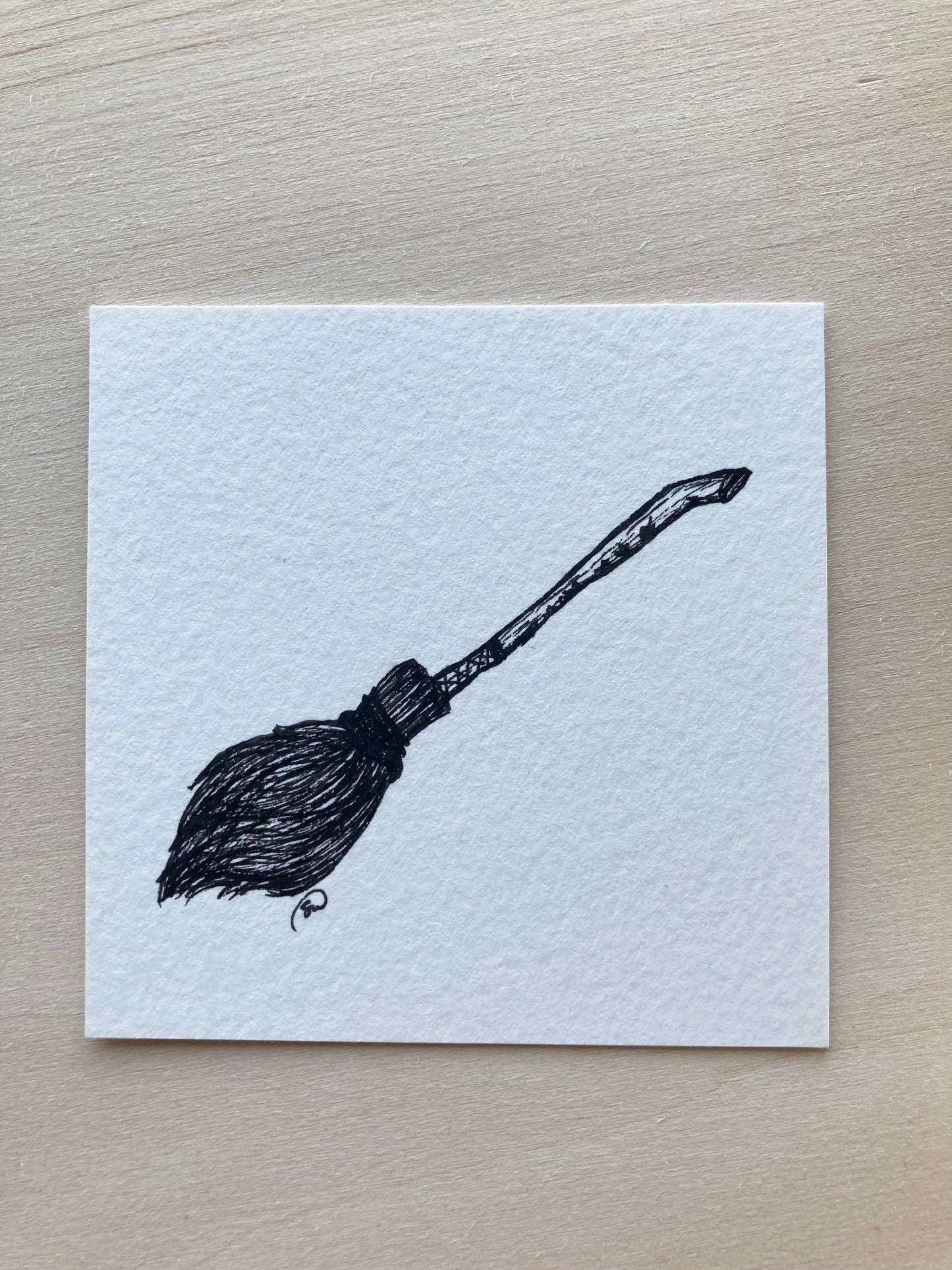 Mini Original Ink Art Broom