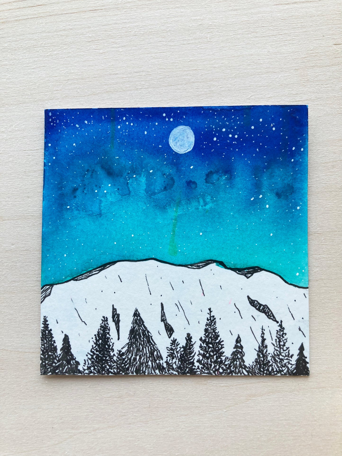 And Then Mini Watercolor Original