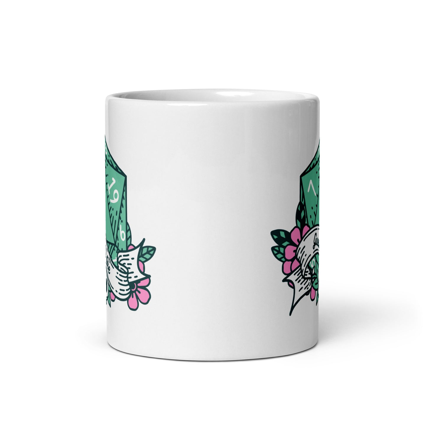 Guess I’ll Die DND White glossy mug