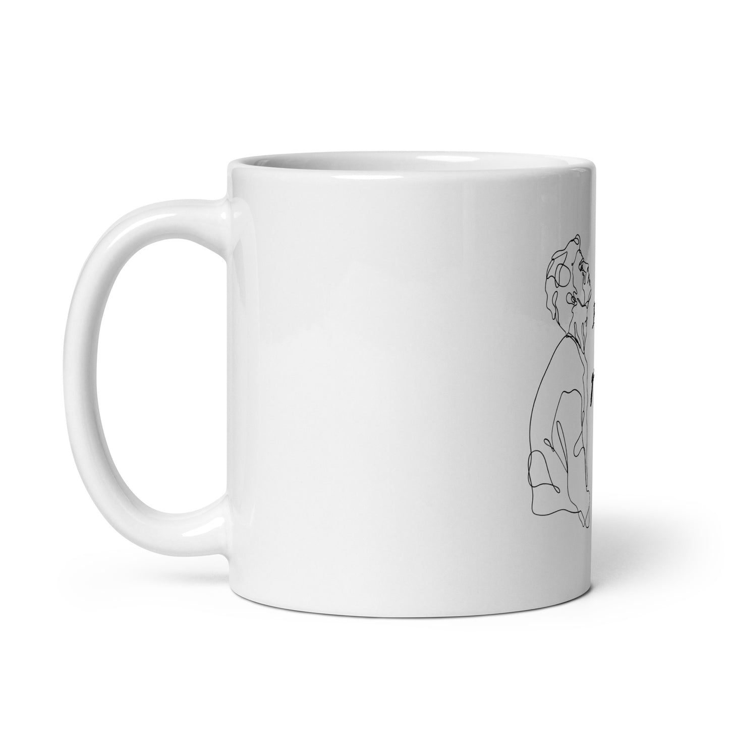 I’m Comparing You To My Book Boyfriend White glossy mug