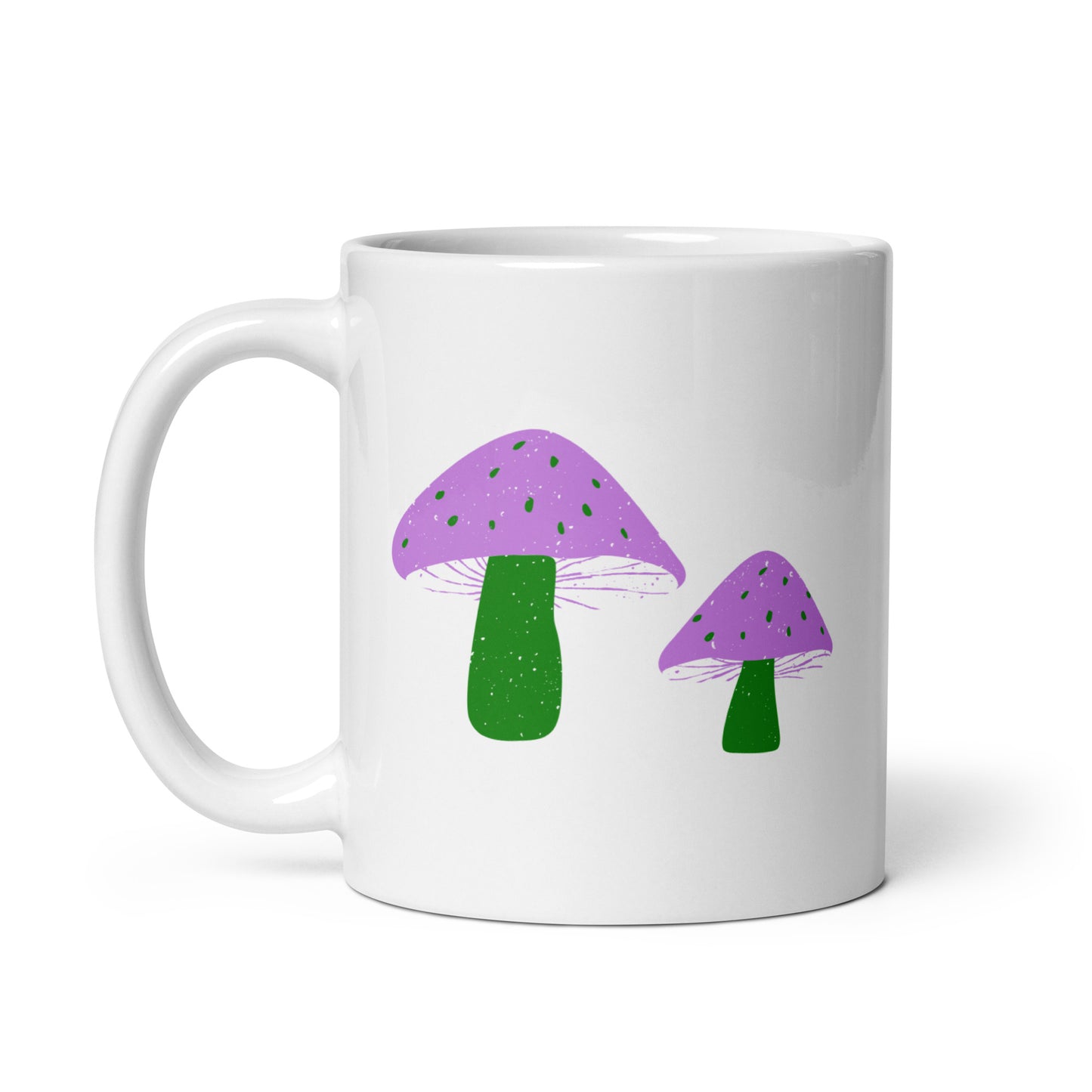 Genderqueer Mushrooms White glossy mug