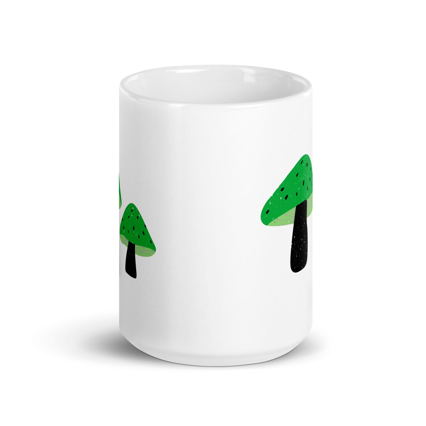 Aromantic Pride Mushrooms White glossy mug