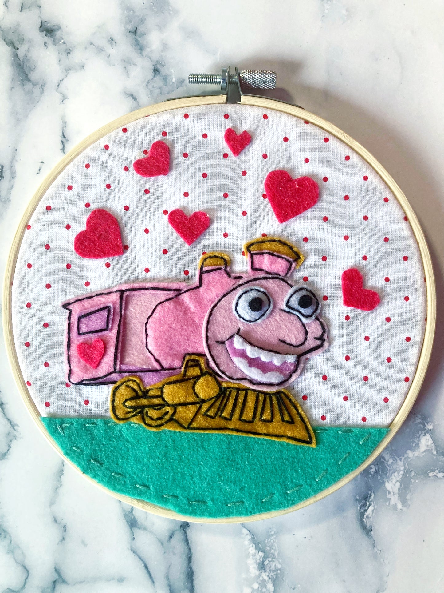 Train Choo-Choo-Choose You Embroidery Hoop