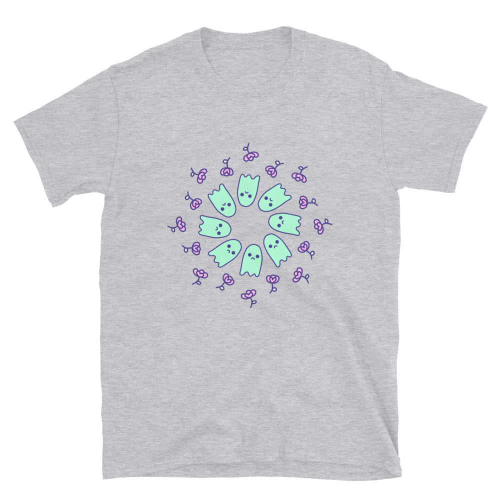 Sad Ghost Comic Circle Short-Sleeve Unisex T-Shirt