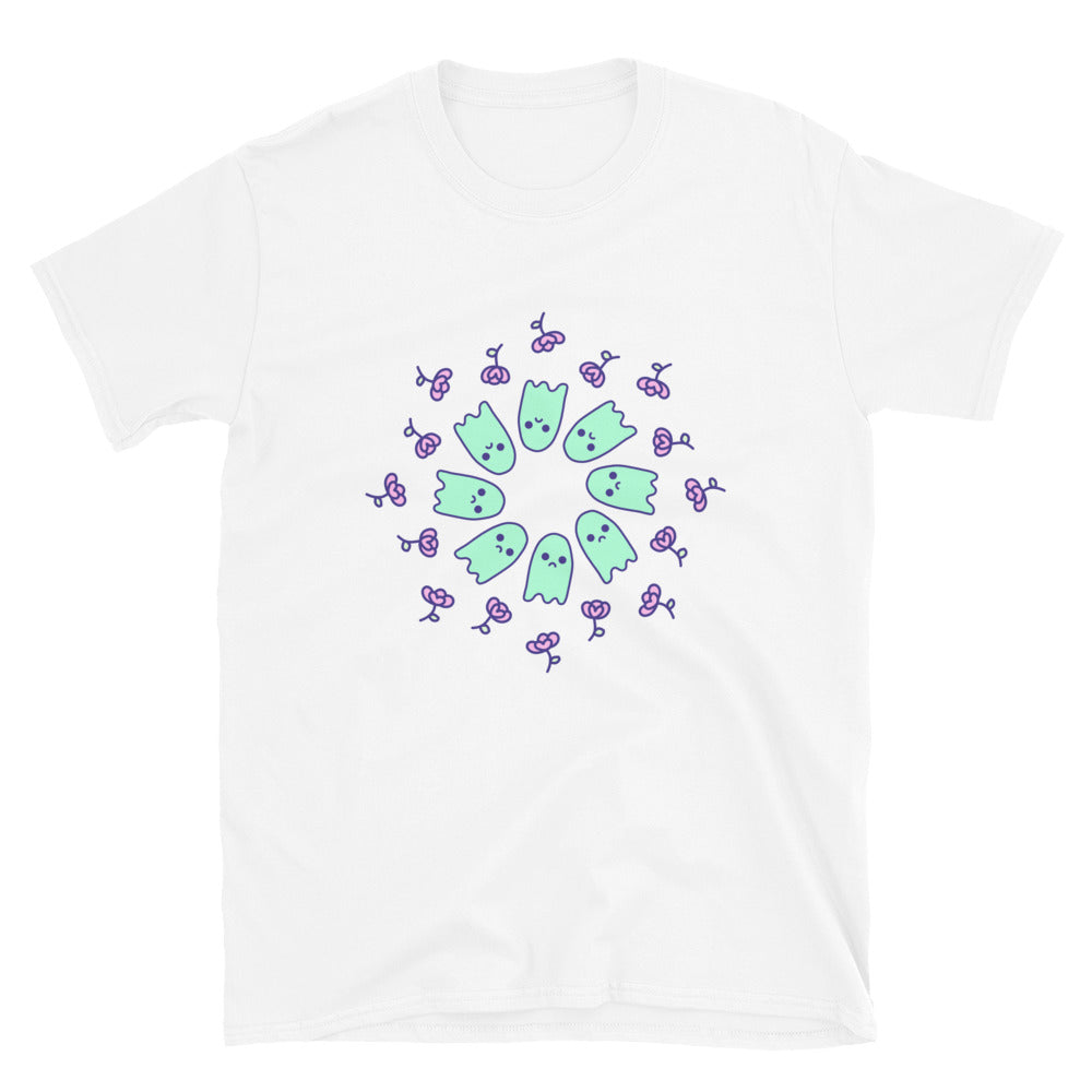Sad Ghost Comic Circle Short-Sleeve Unisex T-Shirt