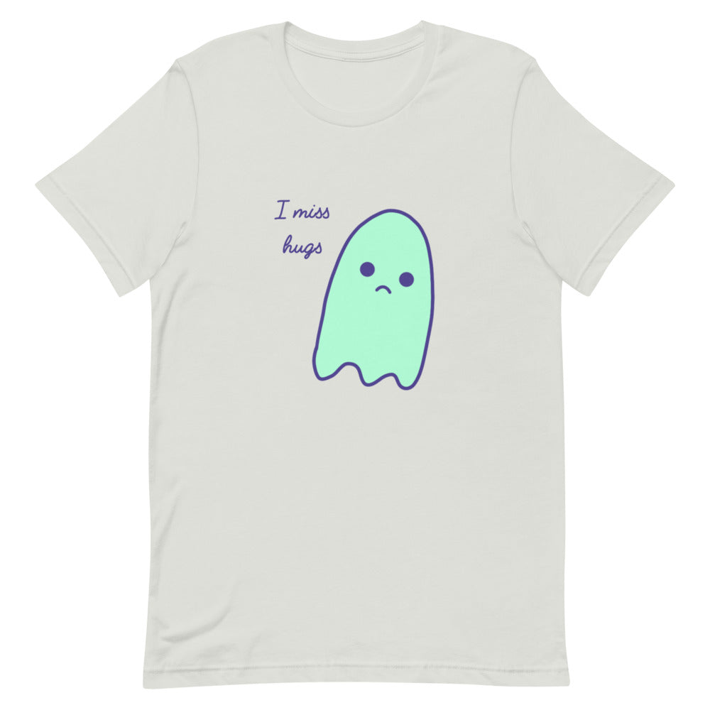 I miss hugs Sad Ghost Comic Short-Sleeve Unisex T-Shirt