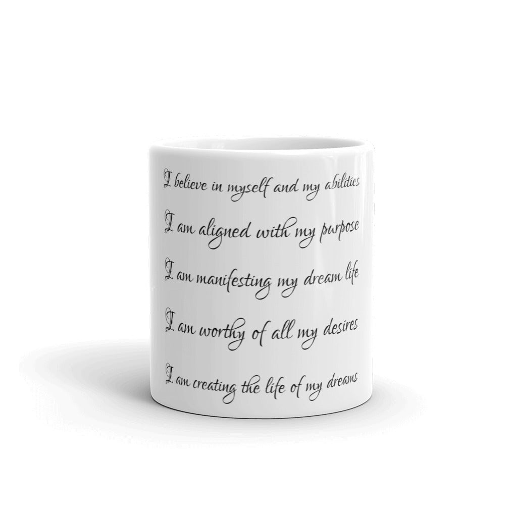 Manifest White glossy mug