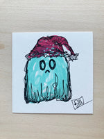 Sad Ghost Santa Hat Original