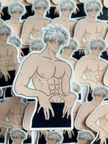 Sexy White Hair Sticker