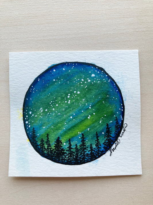 Mini Watercolor Landscape Painting