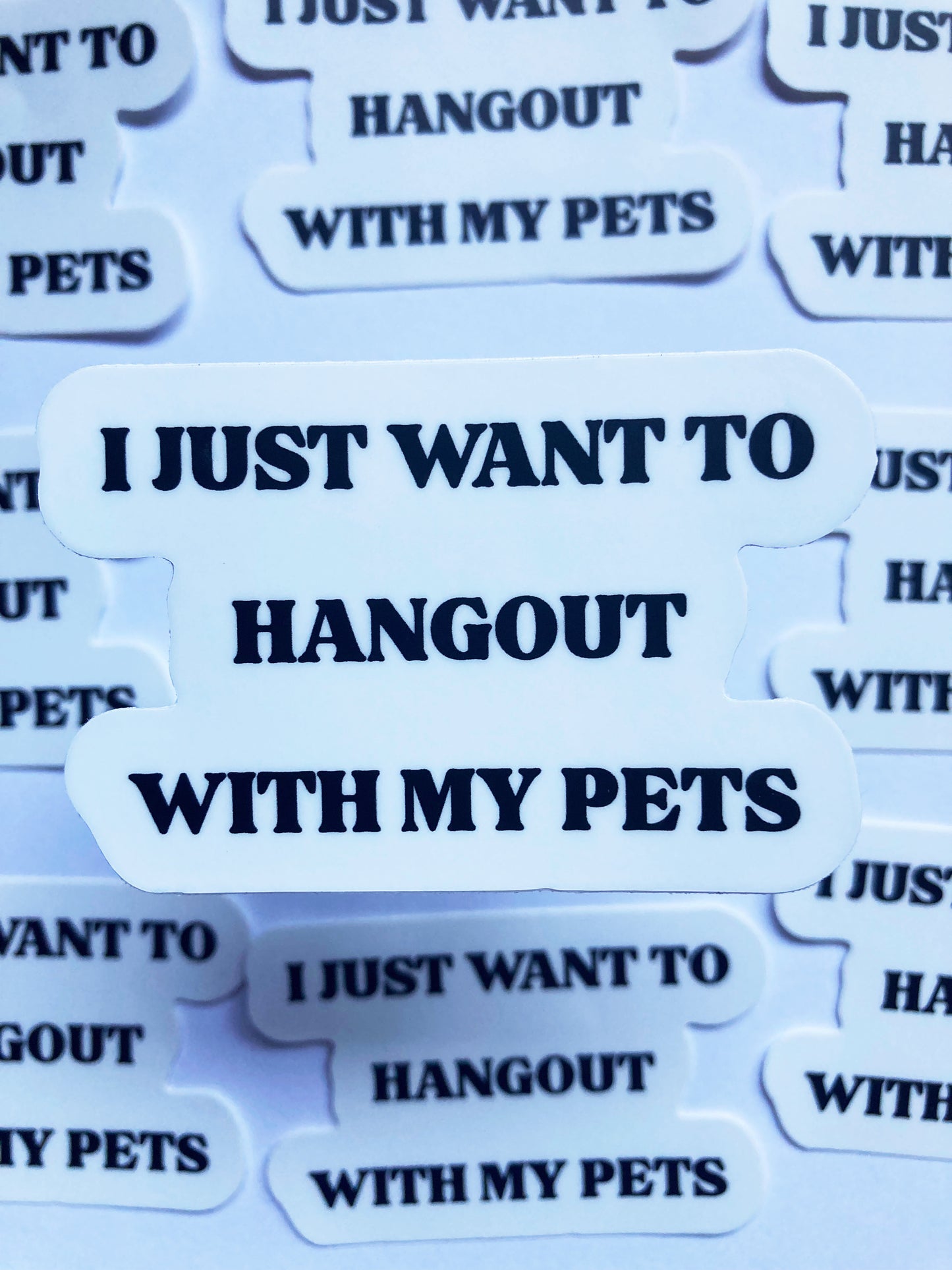I Just Want To Hangout With My Pets Sticker