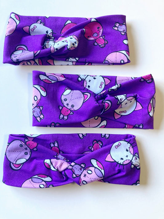 Purple Stitches Headband