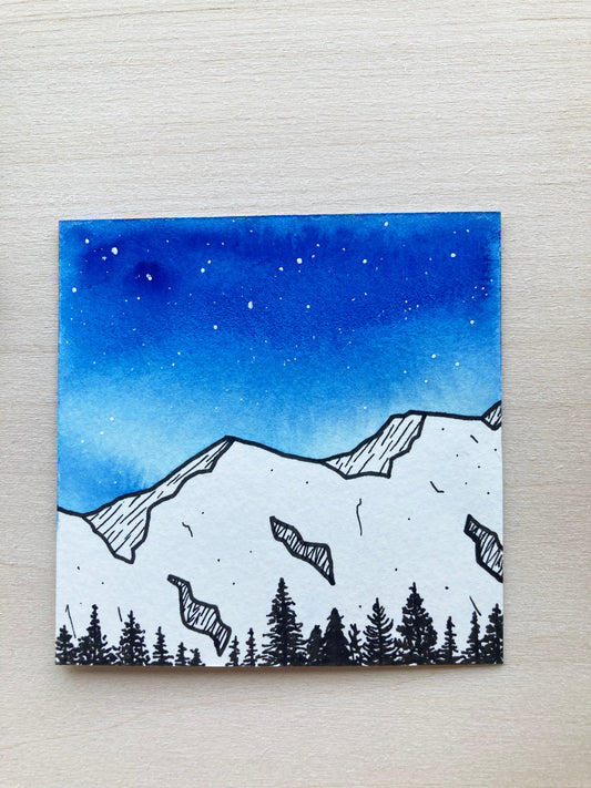Blue Mountains Mini Watercolor Original