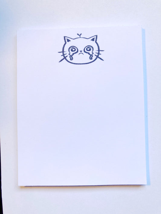 Sad Cat Notepad