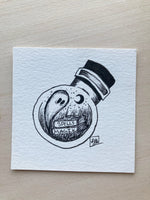 Original ink art Magik in a Bottle