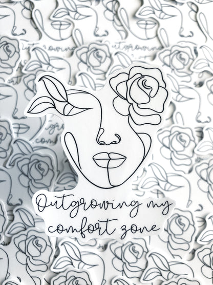 Outgrowing My Comfort Zone Sticker