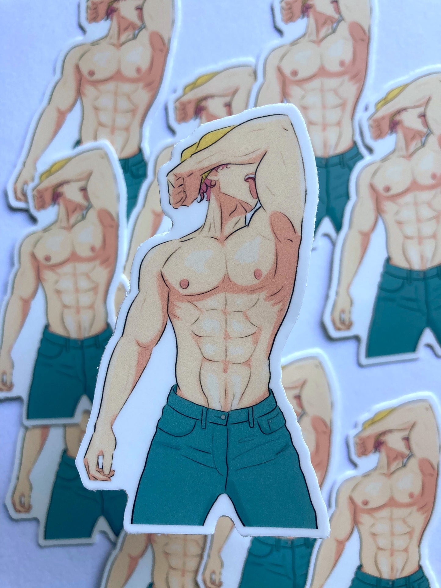 Demon Licking Arm Sticker