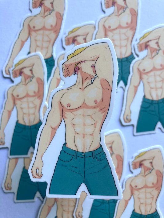Demon Licking Arm Sticker