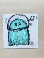 Sad Ghost In Space Mini Original