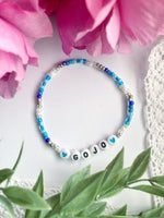 Blue Eyed Anime Beaded Bracelet