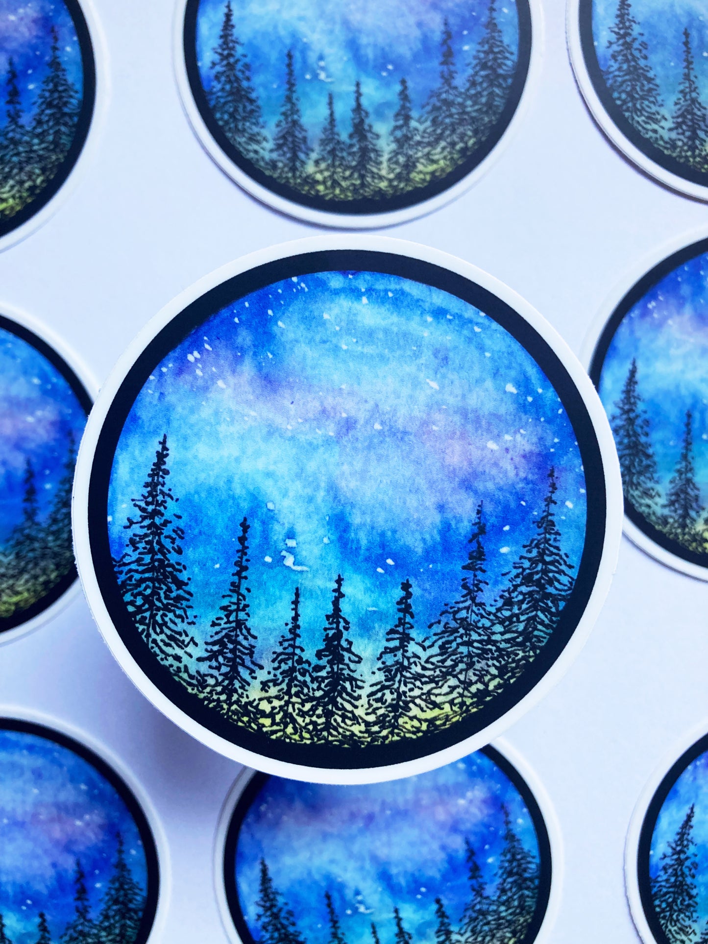 Forest Night Sky Sticker