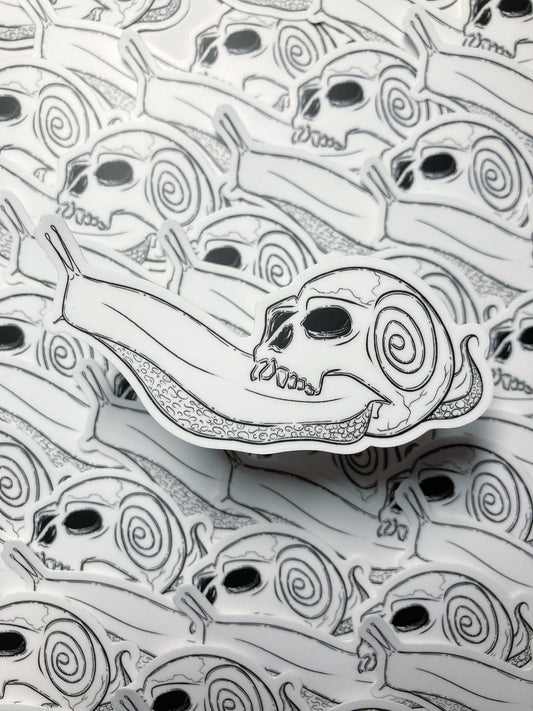 Snail With A Skull Sticker