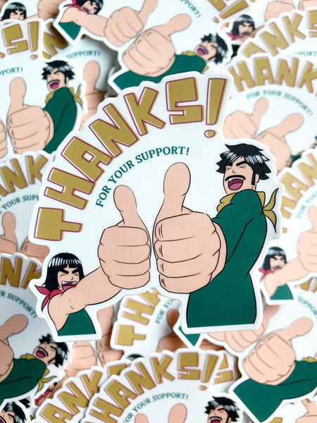 Anime Thanks For Your Support Sticker