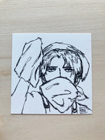 Cleaning Anime Man Mini Original