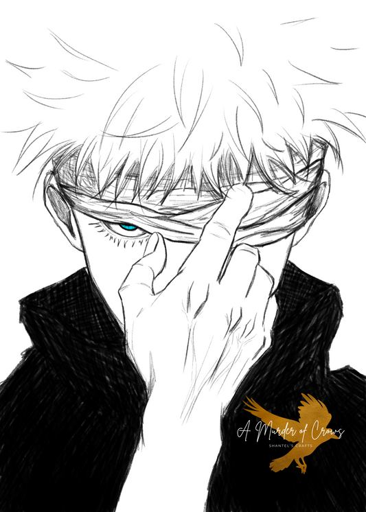 Blue Eyed Sketch Print