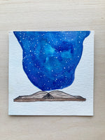 Magical Book Mini Watercolor Original