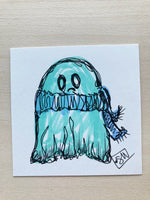 Sad Ghost Bundled With A Scarf Mini Original
