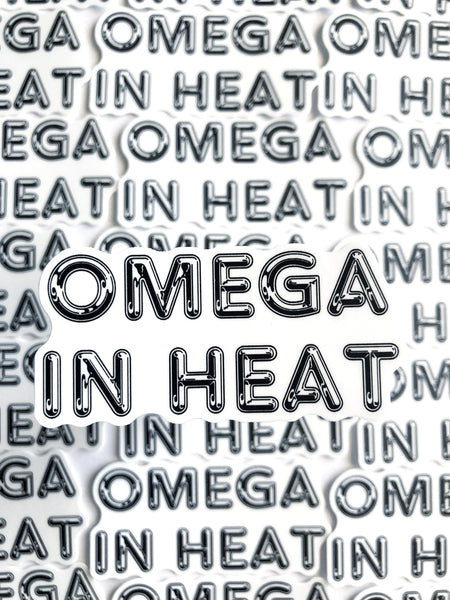 Omega In Heat Sticker