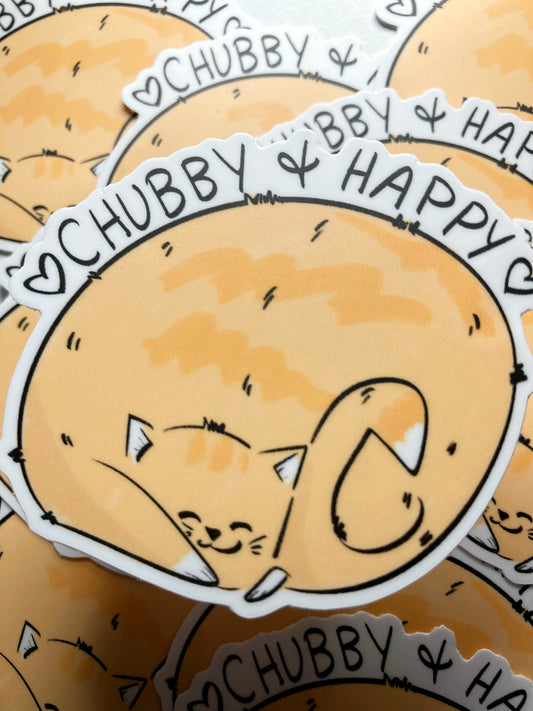 Chubby and Happy Sticker
