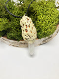 Morel Clay and Crystal Necklace