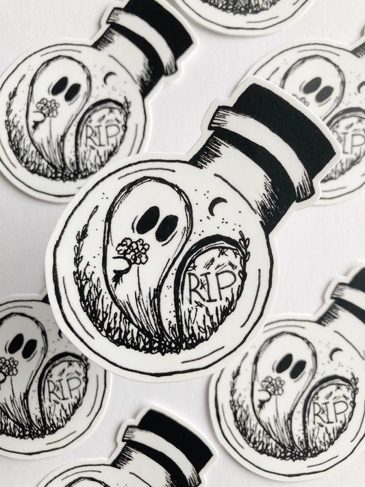 Ghost In A Bottle Sticker