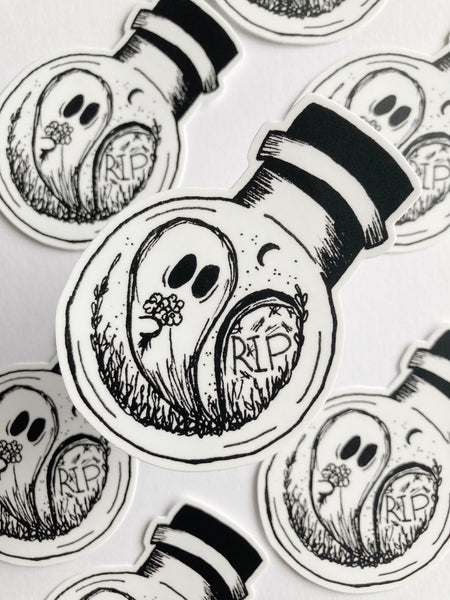 Ghost In A Bottle Sticker