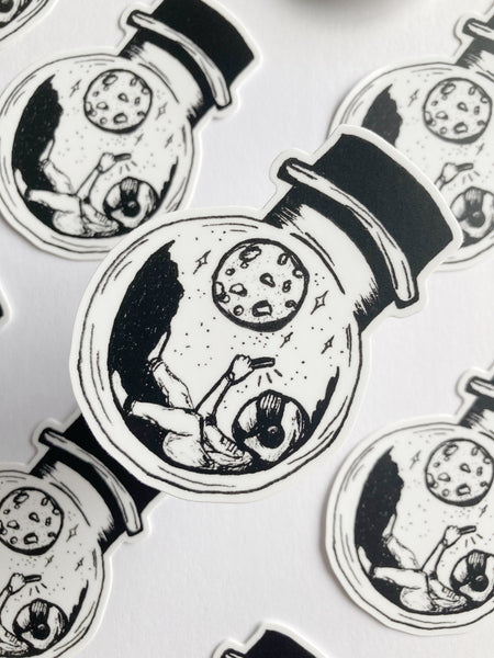 Astronaut In A Bottle Sticker
