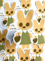 It’s Brains Animal Sticker