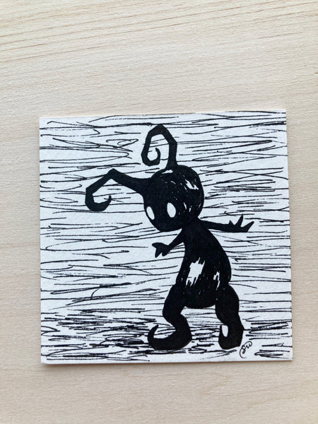 Mini Original Ink Art Heart