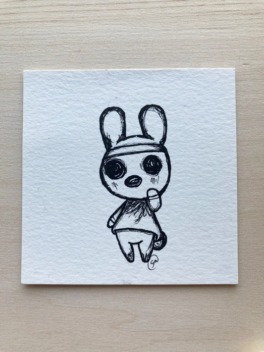 Mini Original Ink Art The Weird One
