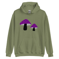 Asexual Pride Mushrooms Unisex Hoodie