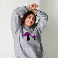 Asexual Pride Mushrooms Unisex Hoodie