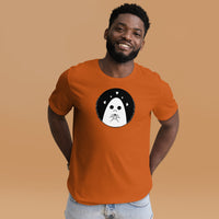 Sad Ghost Loves Halloween Unisex t-shirt