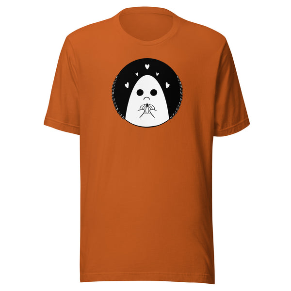 Sad Ghost Loves Halloween Unisex t-shirt