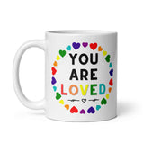 You Are Loved White glossy mug