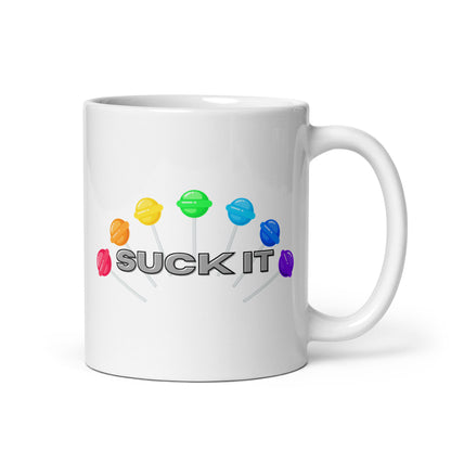 Suck it! White glossy mug