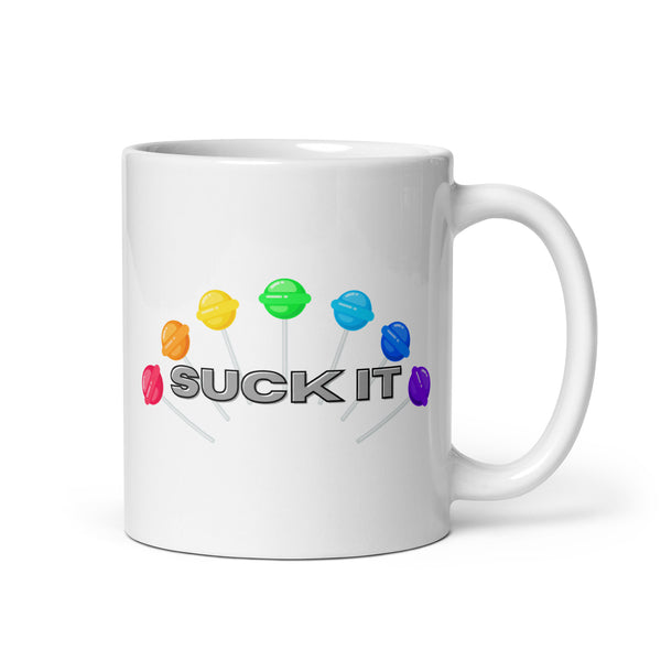 Suck it! White glossy mug