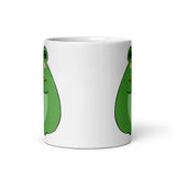 Rainbow Frog White glossy mug