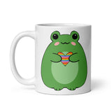 Rainbow Frog White glossy mug