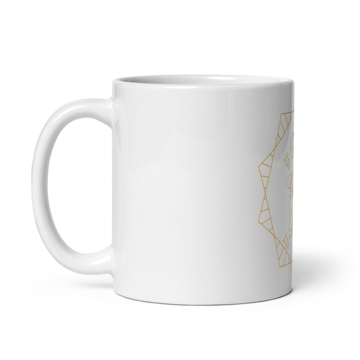 Fuck Gender Roles White glossy mug